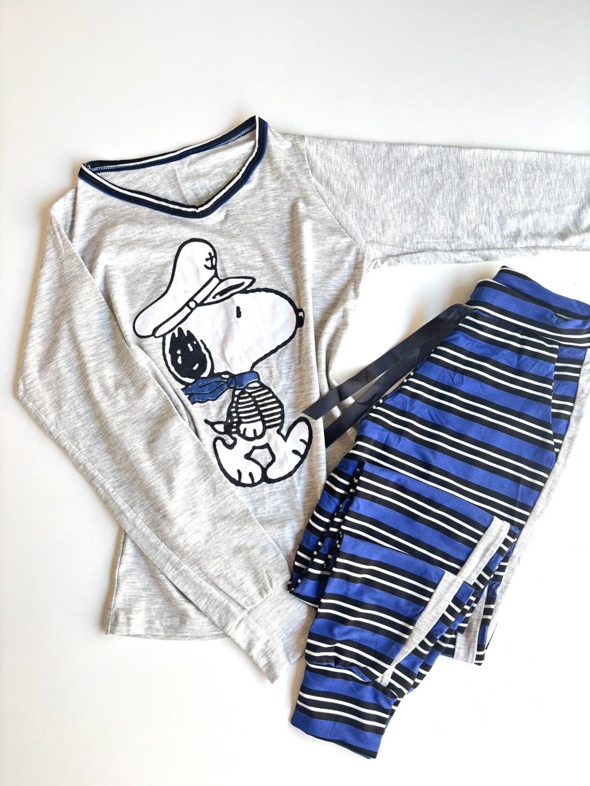 PIJAMA SNOOPY CINZA/AZUL