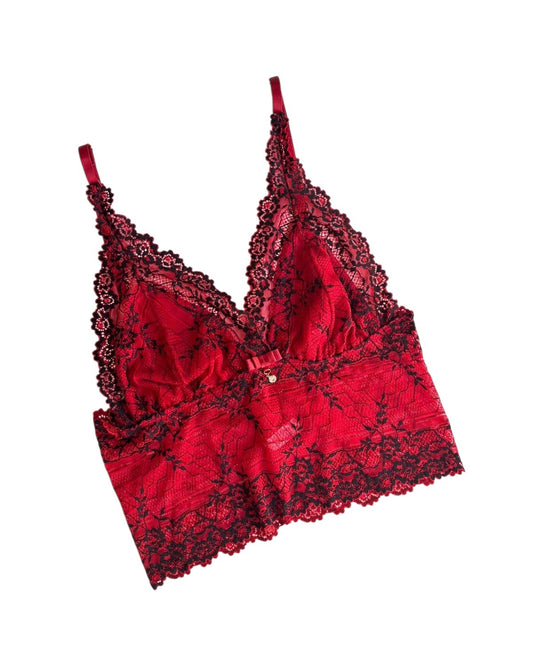 CROPPED VERMELHO/PRETO
