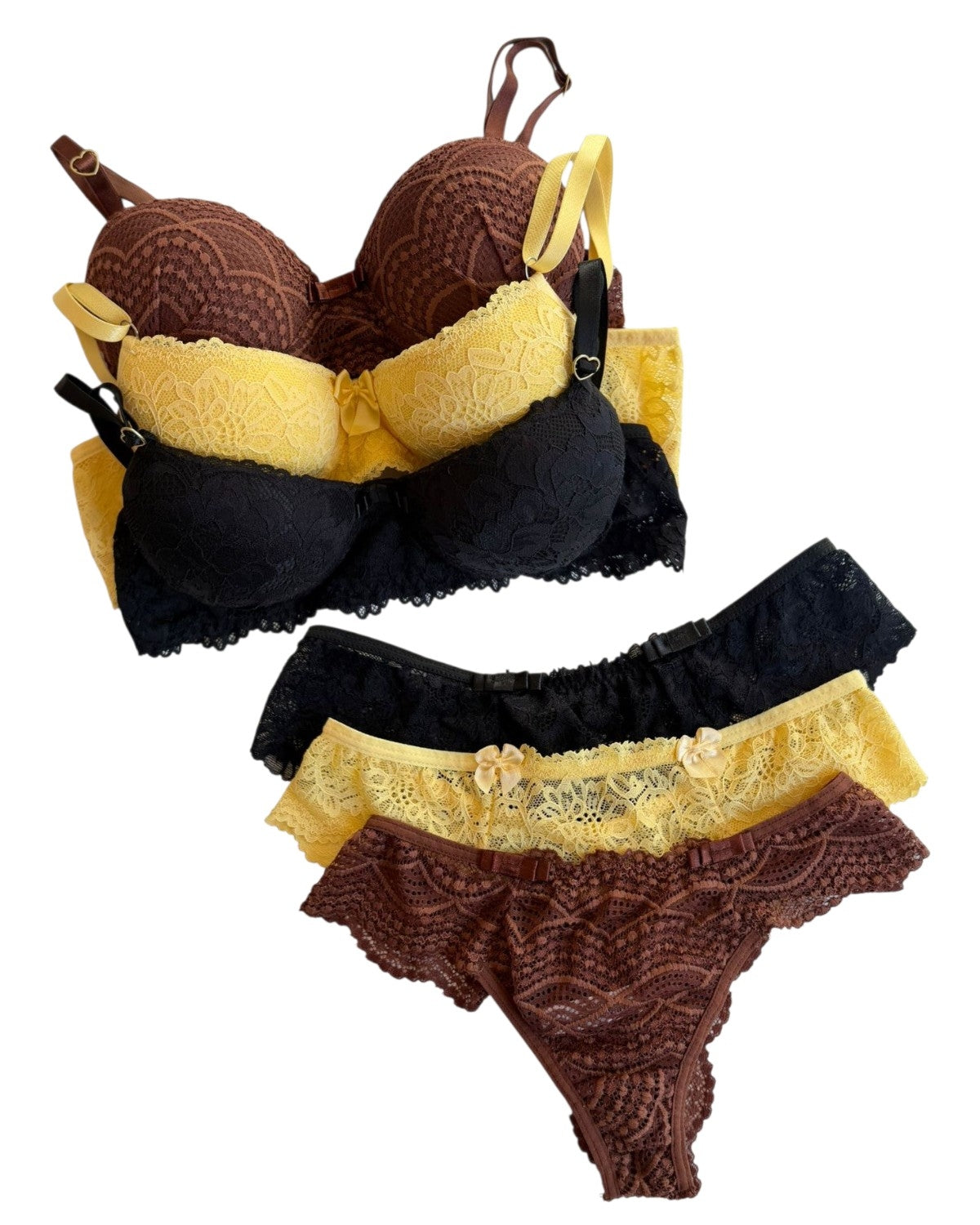KIT COM 3 CONJUNTO DE LINGERIE
