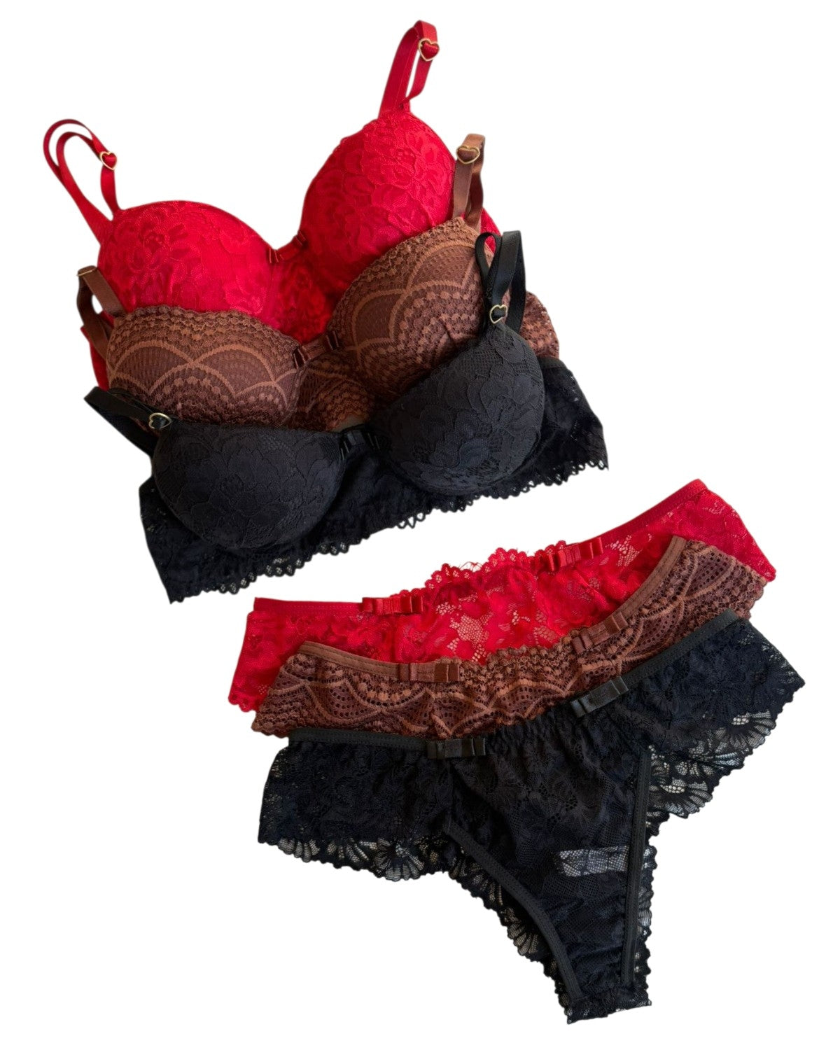 KIT COM 3 CONJUNTO DE LINGERIE
