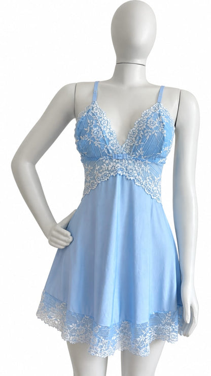 CAMISOLA AZUL/BRANCO E CONJUNTO JASMINE AZUL