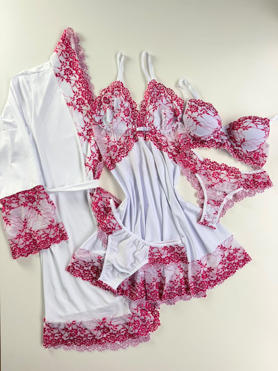 COMBO ESPECIAL LUXO BRANCO E PINK