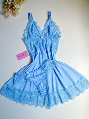 CAMISOLA COM CALCINHA AZUL