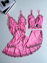 CONJUNTO ESPECIAL LUXO ROSA/PRETO