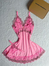 CAMISOLA COM CALCINHA FIO ROSA/PRETO