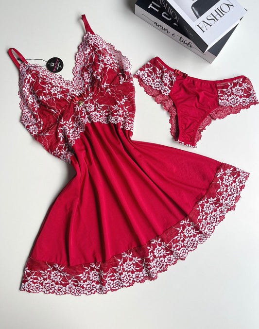 CAMISOLA VERMELHO/BRANCO