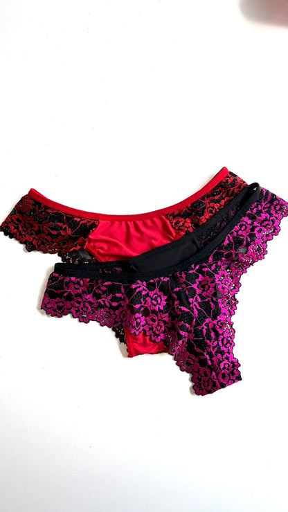 KIT COM 2 CALCINHAS RENDADAS