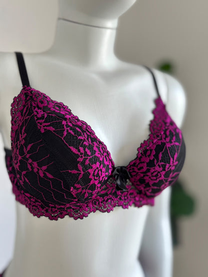 SUTIÃ PRETO E PINK