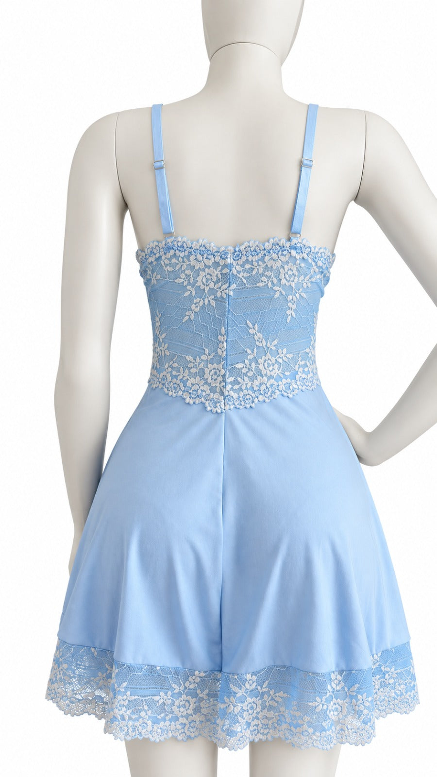CAMISOLA AZUL/BRANCO E CONJUNTO JASMINE AZUL