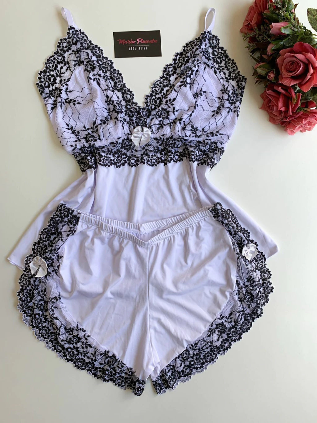 BABY DOLL BRANCO/PRETO