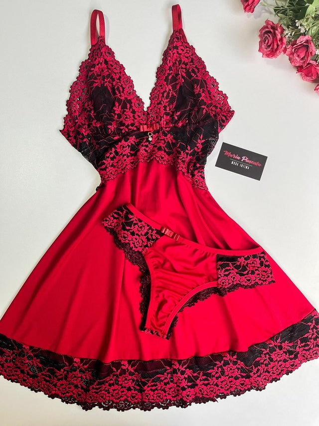 CAMISOLA VERMELHO/PRETO